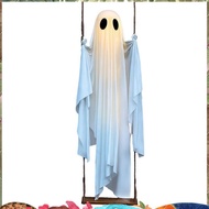 Halloween Decorations Outdoor Hanging Swing Ghost with Lights, Spooky Cute Ghosts Decorations