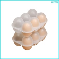 Alia Plastic Eggs Storage Box Outdoor Camping Eggs Carriers 6 Grid Eggs Storage