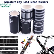 AF 1Roll 5M 1:12 Dollhouse Road Traffic Railway Track Scene Tape Sticker Miniature Parking Scene Cur