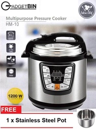 HM10 6L 1200W Electric Pressure Cooker 6 Programmed Timer Rice Cooker FREE 1 x Stainless Steel Inner Pot