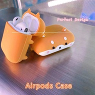 case AirPods Pro cartoon Corgi design For Airpods1/2/3 Generation Earpods Bluetooth Wireless Earphon