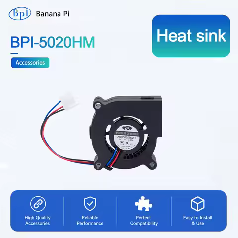 Banana Pi 5020HM Heatsink Cooling Fan for Banana Pi BPI-R4 PRO Router Board, SBC Development Board A