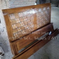 divan tempat tidur minimalis kayu jati ukuran 160 x 200