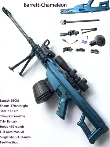 Barrett Chameleon Rage Pro Auto Electric Gel Blasters 7.4V HighSpeed Gel Ball Blaster Gun with 500 G