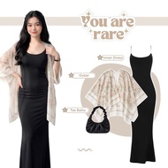 1 Set of Latest Casual Outfits [Arwen Outer Fesa + Inner Dress + Bag] Suit Wanita - AS295N