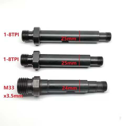 M33x3.5mm M33 1-8 1" x 8 TPI Woodworking Lathe Headstock Spindle Shaft DIY Cutter Fit Wood Chuck Rus