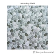 Keramik Lantai Kamar Mandi Kasar Lovina Grey 25x25