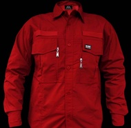 Kemeja tactical w-tac biru dongker navy merah lengan panjang