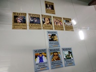 Yonko (Emperor) and Marine One Piece Wanted Poster + Free Marco The Phoenix Wanted Poster 12pcs