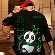 M-6XL Baju T Shirt Panda New Men's T-Shirt Japanese Trend Viral Streetwear Hip Hop Graphic Tees  Cou