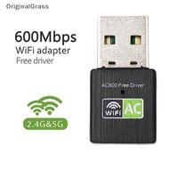 [OriginalGrass] Free Driver USB Wifi Adapter 600Mbps Wi fi Adapter 5ghz Antenna USB Ethernet PC Wi-F