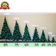 Christmas tree pokok Krismas ️ MOLI tree two-color green 4Ft/5Ft/6Ft/7Ft/6Ft artificial thickening of pine needl