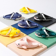 sab slippers chloe slippers Kartun sandal hiu Selipar hiu kartun wanita memakai selebriti internet d