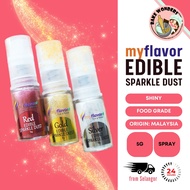 Millusion Edible Glitter Spray Shimmer Spray Edible Cake Glitter Myflavor Edible Sparkle Dust (Rose 