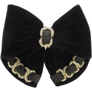 狀況良好 Alexandre de ParisRIBON絲絨黑色髮夾 0217 [二手]