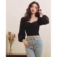 AirSpace CLASSY VINTAGE LACE CROP TOP