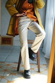 尋寶古著-Lee淺卡其斜紋直筒中性牛仔褲