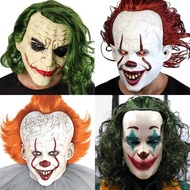 Batman Joker Mask Joker Wig Ghost Mask Halloween cos Heath Ledger Scary Headgear Male