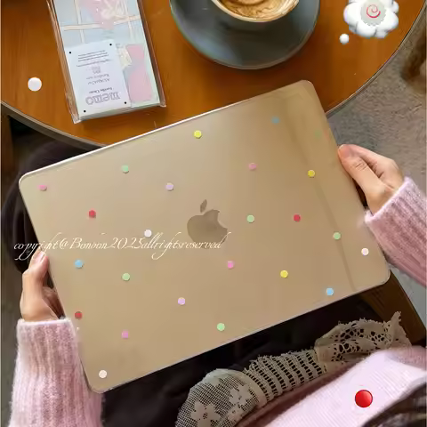 Colorful Polka Dots Glitter New Laptop Case For Macbook 13Neo A3404 Air13.6 13.3 15 M4 M3 M2 A2681 A