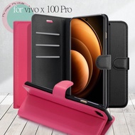 Dapad for VIVO x100 Pro 百搭時代多卡式夾層皮套 玫紅