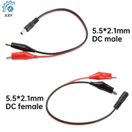 30CM DC Male/Female Jack Connector to Alligator Clip DC Power Supply Male/Female Test Leads Alligato