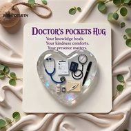 ☼WT Medical Theme Keepsake Meaningful Doctor Gift Doctor Appreciation Gift 2d Acrylic Heart Encourag