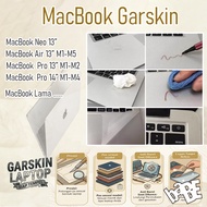 Garskin MacBook M1M2 M2 M4 M5 Transparent Carbon Silver Precision Image Ready to Stick
