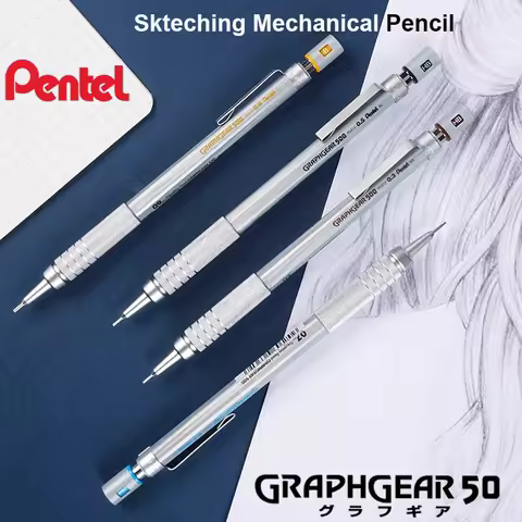 Pentel Mechanical Pencil GraphGear 500 Non-Breakable Lead Auto Pencils Professional Art Comic Drawin