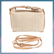 (UDOP) Women Straw Crossbody Bag for Bohemian Small Knitting Summer Purse and Handbag Vacational Buc