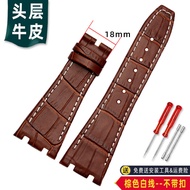 สายนาฬิกาหนังลูกวัวแท้ หนัง สำหรับผู้ชาย ขนาด 26 มม สำหรับนาฬิกา AP Royal Oak Offshore Series รุ่นเล