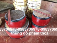 Trống gỗ trẻ etrống hát chèotrống cúng(25x12)