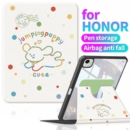 A918线条小狗360° Rotatable Stand Case for HONOR Pad X9a 11.5"/X8a 11"/Pad9 12.1"/ Pad10 12.1"丨Leather & 