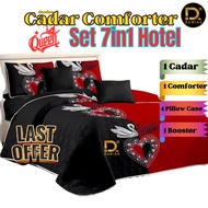 Comforter Queen 7 in 1 Damias Set Cadar Cotton Premium Tebal Gebu