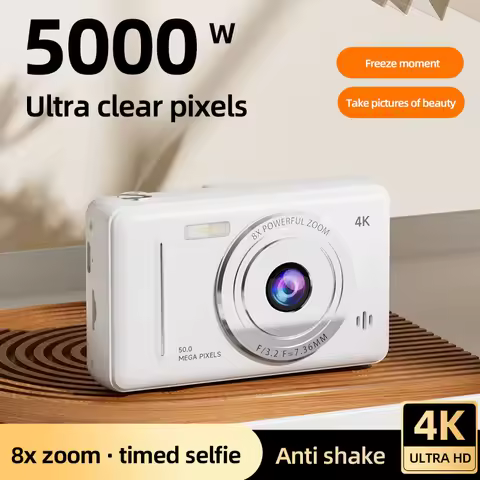 4k Digital Camera Retro CCD Portable Camera 50 Million Pixels Auto Focus Entry-level Camera Dual Cam