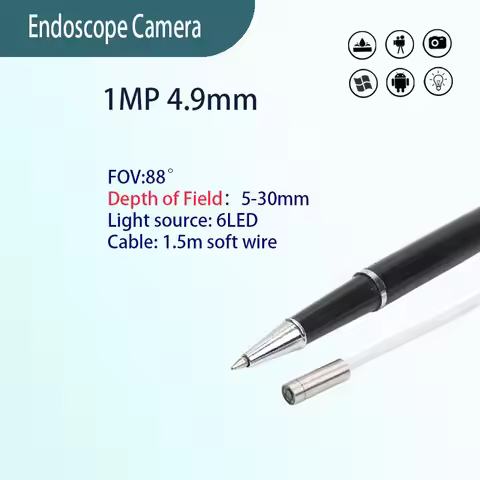 1MP 4.9mm 88° Type-c Android System Endoscope Camera Industrial Pipeline Inspection 1.5m Soft Cord C