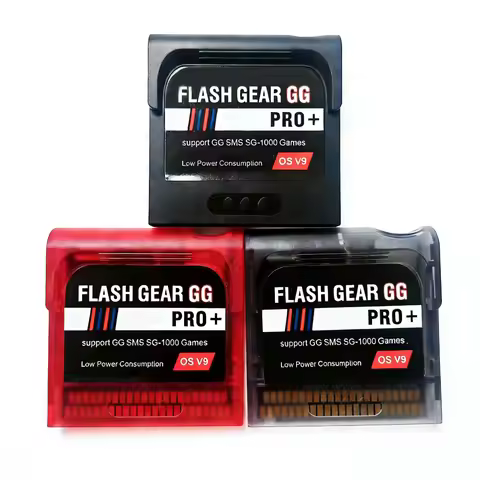 Superior All in 1 Upgrade Flash Gear Pro+ Game Cartridge 8GB with Clear Red Black Shell Low Power fo