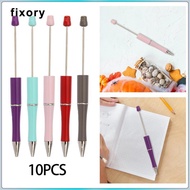 [fixory] 10Pcs Beadable Pen DIY Bead Ballpoint Pen for School DIY Pen Graduation