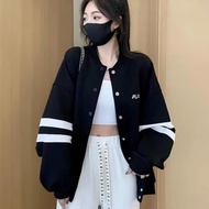 RACK Baseball Women's Oversized Jacket | Contemporary Korean Style Women's Baseball Varsity Jacket