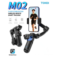Gadguru TOKQI M02 3-Axis Smartphone Gimbal Stabilizer | AI Face/Tracking Bluetooth Remote Foldable A