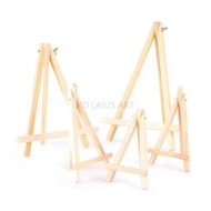 迷你 小畫架 木質 微型 櫸木 三角 桌面台式 展示 三角支架