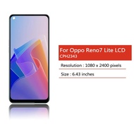 ชุดประกอบดิจิไทเซอร์หน้าจอสัมผัสสำหรับ Oppo Reno7 Lite Reno 7 Lite จอ LCD CPH2343