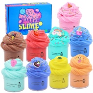 50g Box Slime 9 Colors Fluffy Foam Clay DIY Soft Cotton Charms Kit Cloud Toys For Kids 50g slime cotton slime pineapple strawberry fruit ramen slime toy
