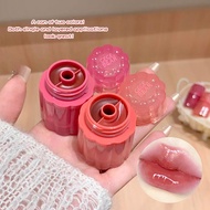 Gege Bear Dual-Tone Solid Lip Jam: Watermelon & Apple Red Lip Gloss for a Hydrating, My Lips But Bet