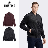 Aristino men's 2-layer windbreaker with sunken pattern, form-fitting, anti-wrinkle, youthful hem AJK