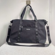 美國 NAUTICA 灰黑色尼龍布 手挽 斜咩 旅行袋