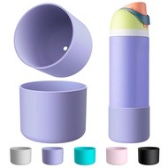 2PCS Silicone Water Bottle Boot for Owala 24oz, Anti-Slip Protective Sleeve Bottom Bumper for FreeSi
