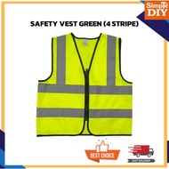 SAFETY VEST/SAFETY VEST 4 LINE/SAFETY VEST 4 STRIPE/VEST JARING/SAFETY VEST HIJAU/SAFETY VEST GREEN