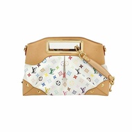 Louis Vuitton (LV) Judy植鞣革白三彩鏤空提手單肩包