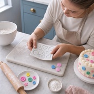 Button And Letter Silicone Fondant Mold Lets You Create Edible Decorations For Cakes Cupcakes H9H4