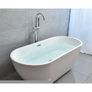 ✅Ready Stock✅ 1.2m Bath Tub Oval Acrylic Bathtub Hotel Model Luxury Adult Rectangle Stand Alone Tab Jacuzzi Mandi 浴缸